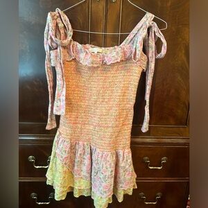 Pink and yellow LoveShack Fancy Dress